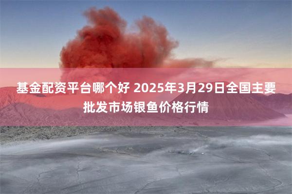 基金配资平台哪个好 2025年3月29日全国主要批发市场银鱼价格行情