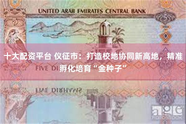 十大配资平台 仪征市：打造校地协同新高地，精准孵化培育“金种子”